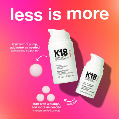 K18 Biomimetic Hairscience  Mini Leave-In Molecular Repair Hair Mask