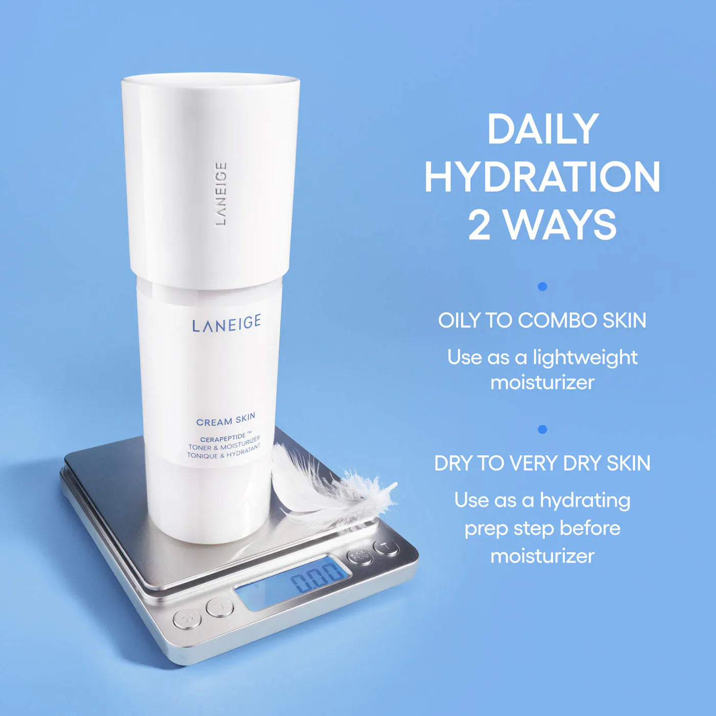 LANEIGE  Cream Skin Milky Toner with Ceramides & Peptides for Nourishing Hydration