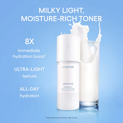 LANEIGE  Cream Skin Milky Toner with Ceramides & Peptides for Nourishing Hydration