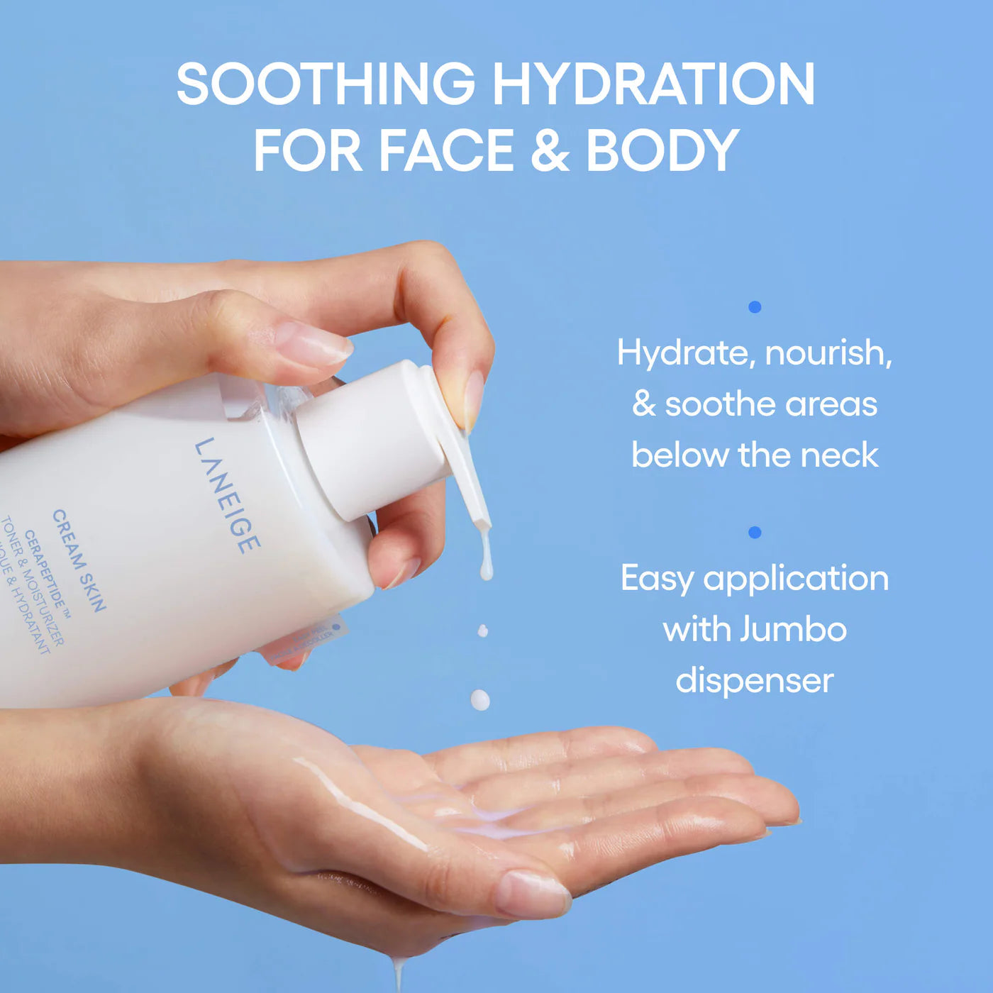 LANEIGE  Cream Skin Milky Toner with Ceramides & Peptides for Nourishing Hydration