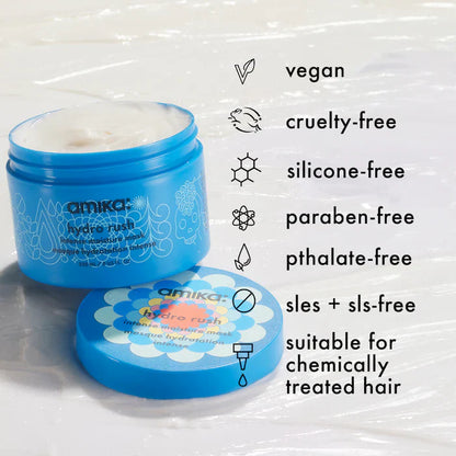 amika  Hydro Rush Intense Moisture Hair Mask with Hyaluronic Acid