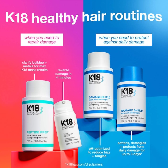 K18 Biomimetic Hairscience  DAMAGE SHIELD pH Protective Shampoo