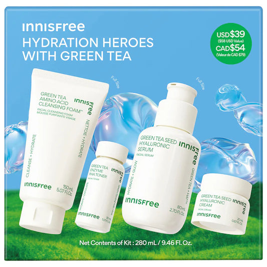 innisfree  Green Tea Hydration Heroes with Hyaluronic Acid