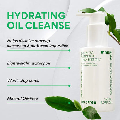 innisfree  Hydrating Green Tea Amino Acid Cleansing Oil