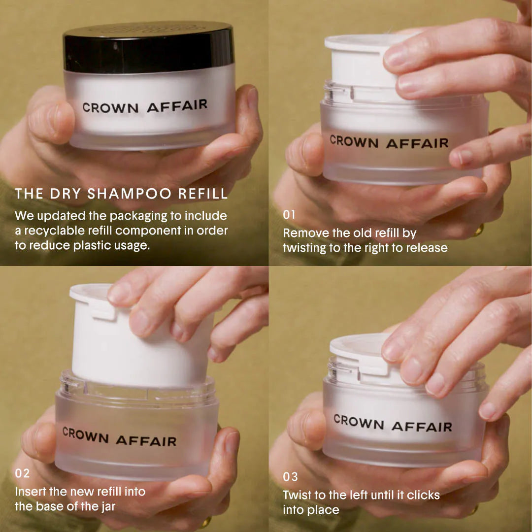 Crown Affair Non-Aerosol Dry Shampoo Powder – Oil-Absorbing Hair Refresh