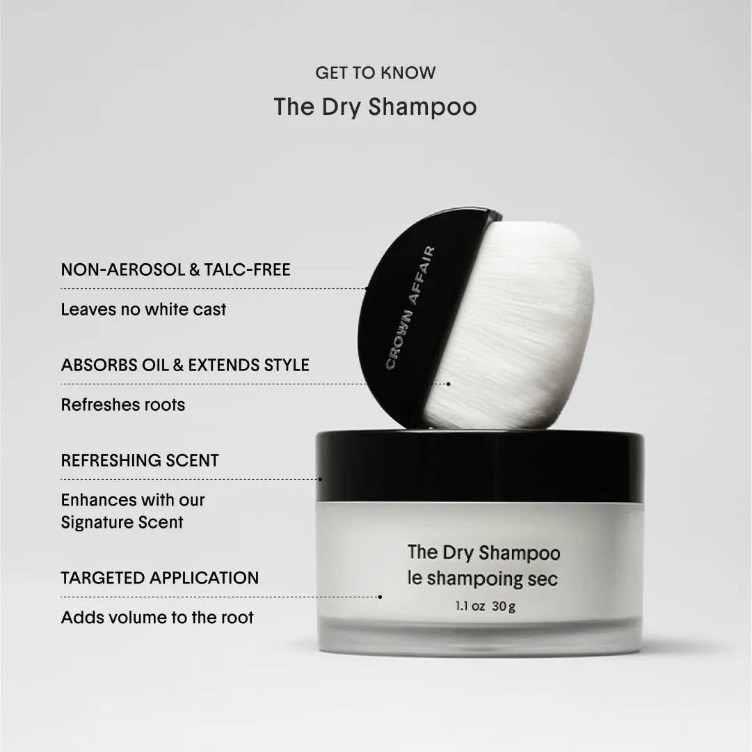 Crown Affair Non-Aerosol Dry Shampoo Powder – Oil-Absorbing Hair Refresh