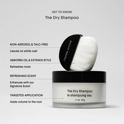 Crown Affair Non-Aerosol Dry Shampoo Powder – Oil-Absorbing Hair Refresh