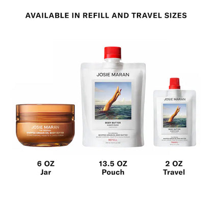 Josie Maran  Vanilla Vibezzz - Whipped Argan Oil Refillable Firming Body Butter Jar