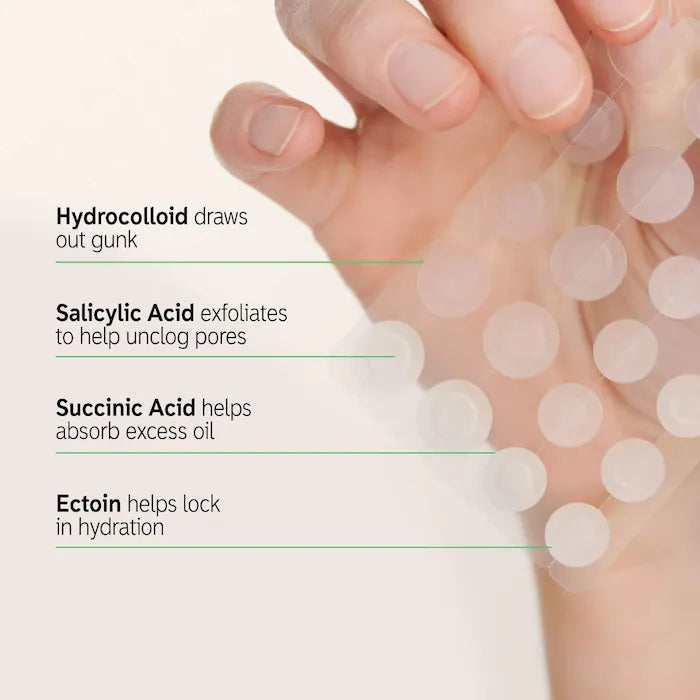 The INKEY List  Hydrocolloid Invisible Pimple Patches + Salicylic Acid