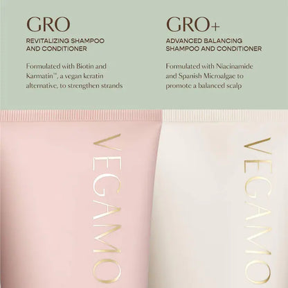 Vegamour  GRO+ Advanced Balancing Shampoo and Conditioner Set for Severe Signs of Thinning