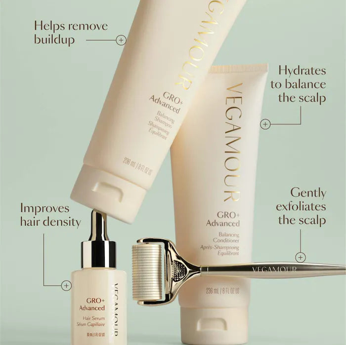 Vegamour  GRO+ Advanced Balancing Shampoo and Conditioner Set for Severe Signs of Thinning