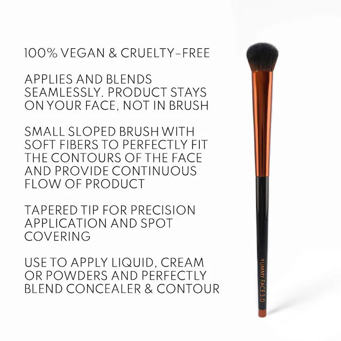 Danessa Myricks Beauty  Yummy Face 3.0 Targeted All Over Face Conceal & Sculpt Brush- For liquid, Creams or Powders