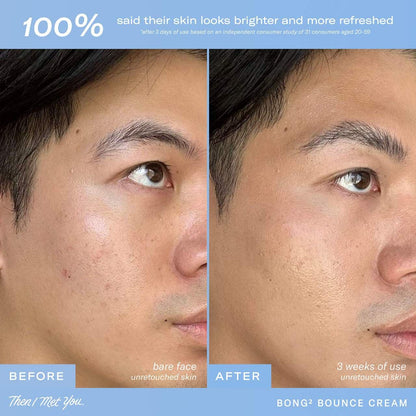 Then I Met You  Bong² Bounce Cream Brightening & Barrier Repair Korean Moisturizer with Vitamin C, Ceramides, & Collage