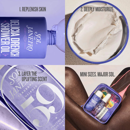 **Sol de Janeiro Delícia Drench™ Jet Set – Hydrating Body Care Travel Kit**