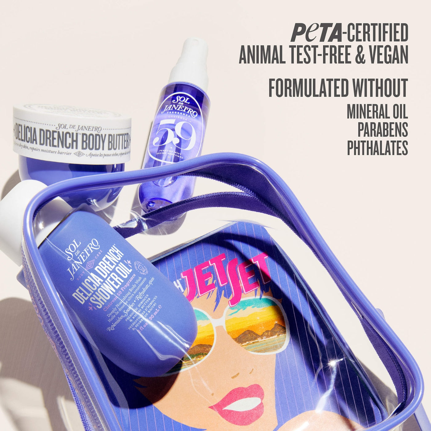 **Sol de Janeiro Delícia Drench™ Jet Set – Hydrating Body Care Travel Kit**