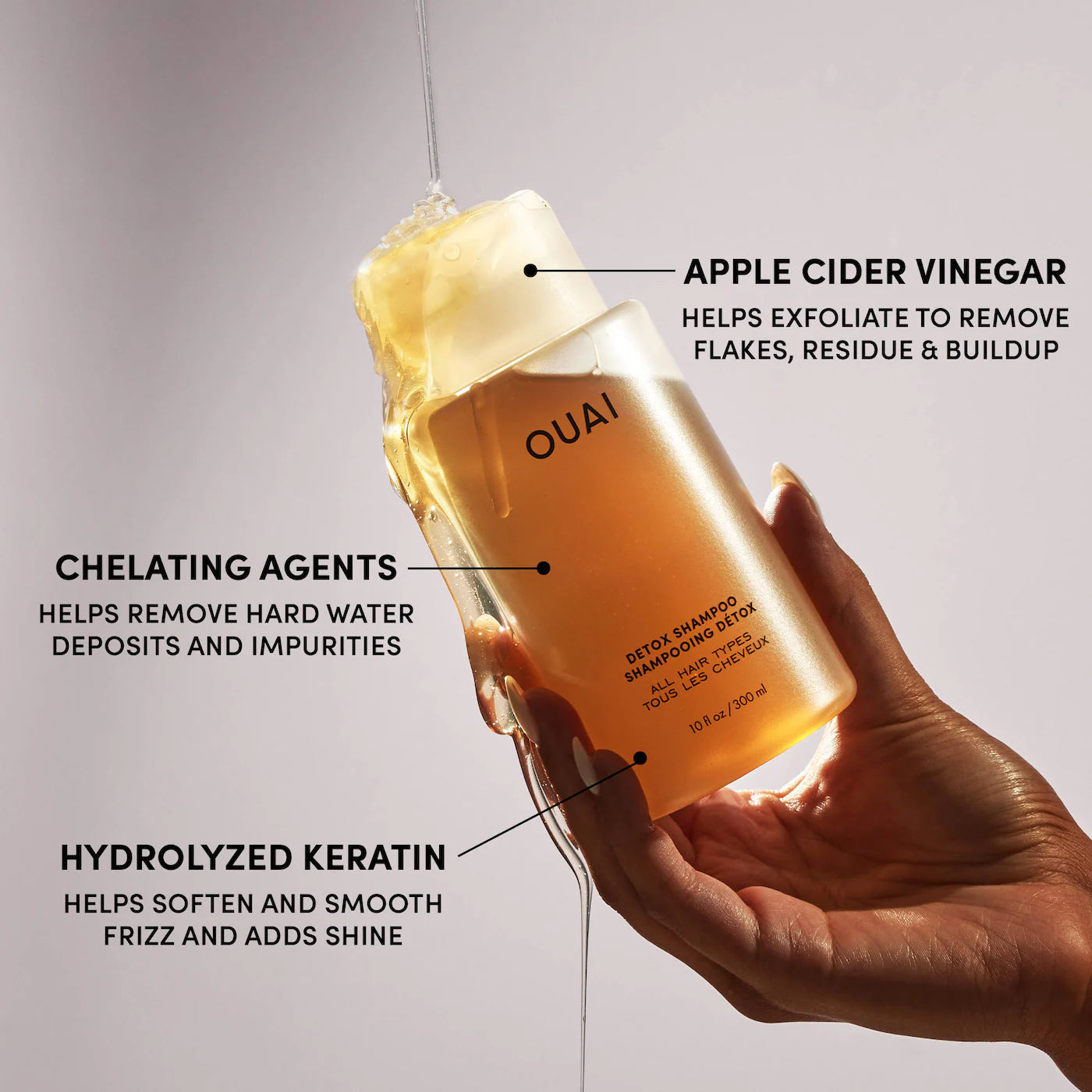 **OUAI Detox Clarifying Shampoo with Apple Cider Vinegar**