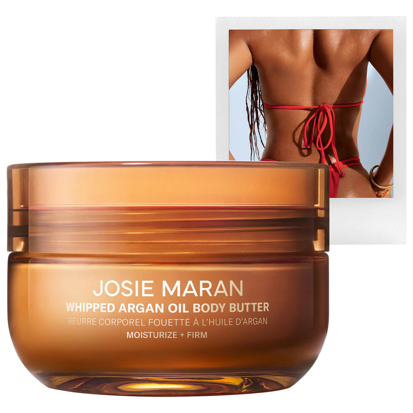 JOSIE MARAN  Golden Hour (Amber, White Musk) - Whipped Argan Oil Refillable Firming Body Butter