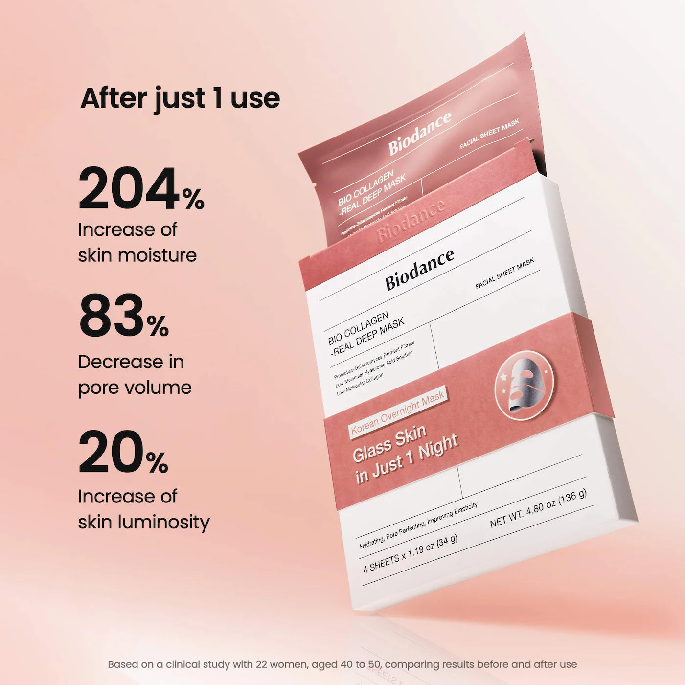**Biodance Bio Collagen Real Deep Mask – Pore Minimizing & Firming Care**