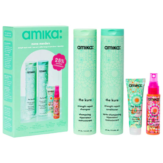 amika  Mane Menders Strength Repair Shampoo + Conditioner Set