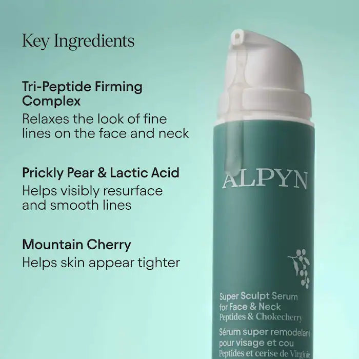 ALPYN  Super Sculpt Serum For Face & Neck with Tri-Peptide Firming Complex