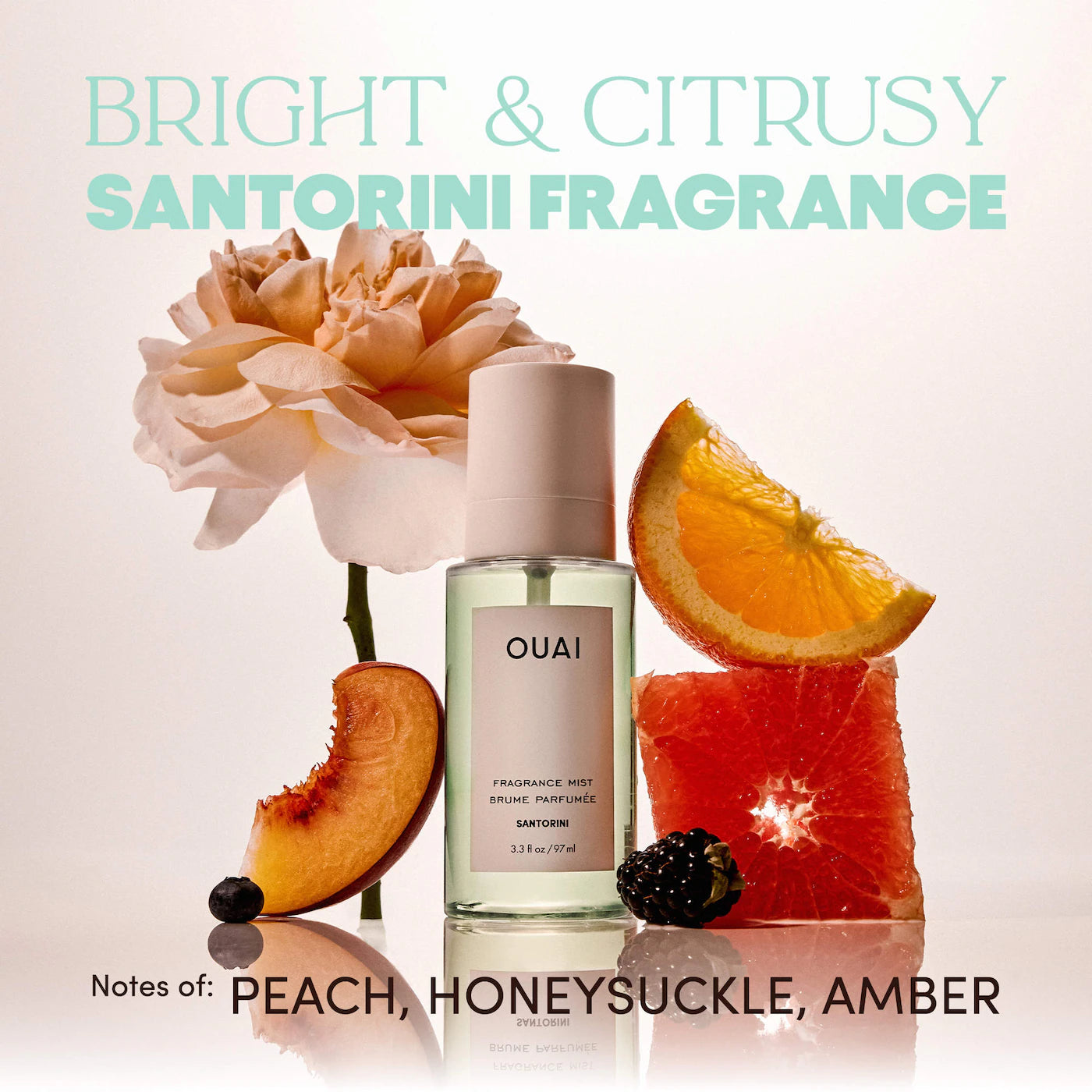 **OUAI Santorini Hair & Body Mist – Honeysuckle & Peach Fragrance**