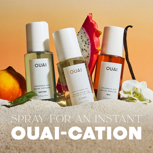 **OUAI Santorini Hair & Body Mist – Honeysuckle & Peach Fragrance**