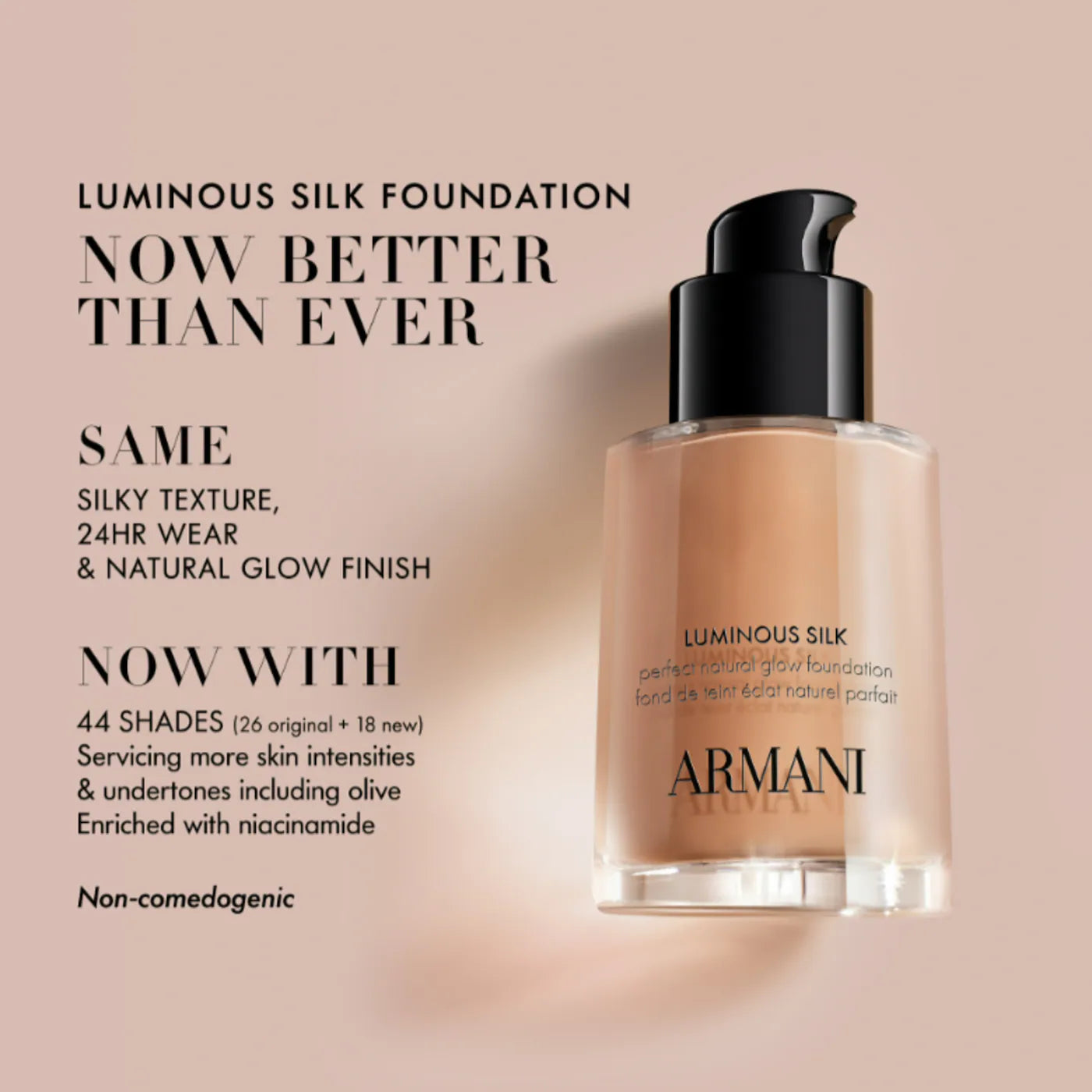 Armani Beauty Luminous Silk Natural Glow Foundation – 24H Blurring Wear