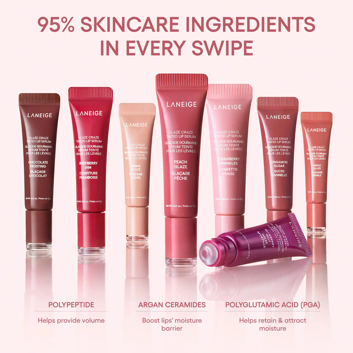 **LANEIGE Glaze Craze Tinted Polypeptide Lip Serum**