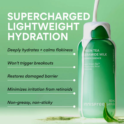 innisfree  Mini Green Tea Ceramide Milk Toner for Hydration & Barrier Repair