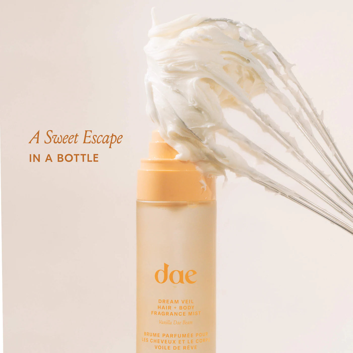 **dae Dream Veil Hair & Body Fragrance Mist – Vanilla, Candied Lemon & Praline**