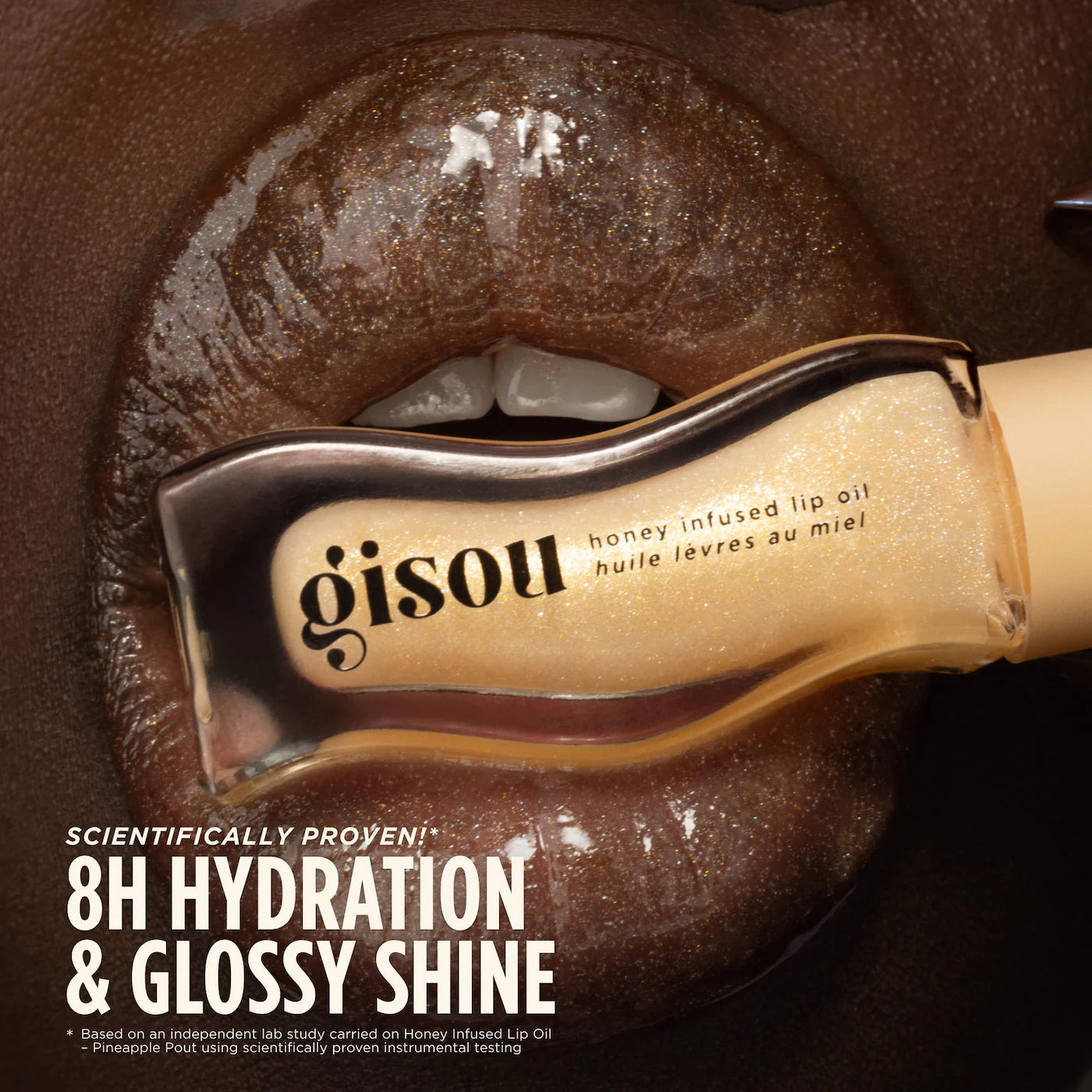 Gisou Honey Infused Hydrating Lip Oil – Nourishing Glossy Lip Treatment