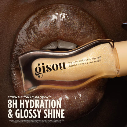 Gisou Honey Infused Hydrating Lip Oil – Nourishing Glossy Lip Treatment