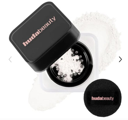 HUDA BEAUTY Mini Easy Bake Brightening & Setting Powder – more benefit-focused