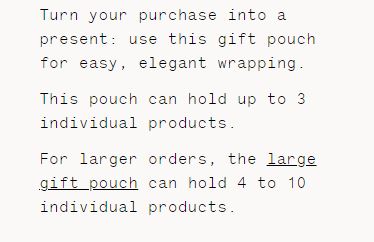 Gift pouch - Small size