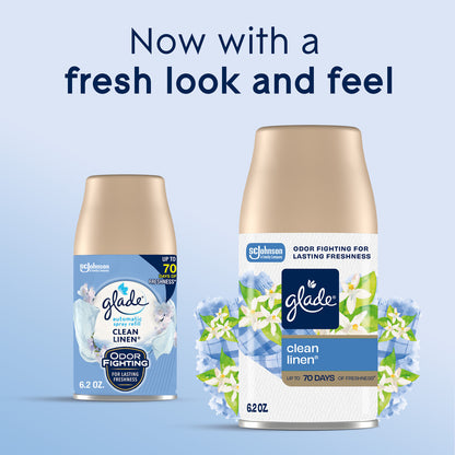 Glade® Clean Linen Automatic Room Spray Refills – 2 Pack